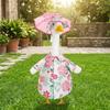 Rose Pattern Lawn Goose Clothes with Umbrellas Goose Statue Costume Duck Cosplay Costume Party