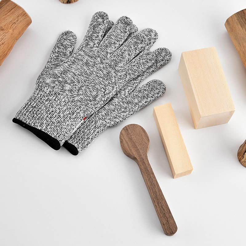 Grade 5 HPPE Cut-resistant Gloves Kitchen and Garden Protective Gloves Children's Woodworking and Carving Cut-resistant Gloves
