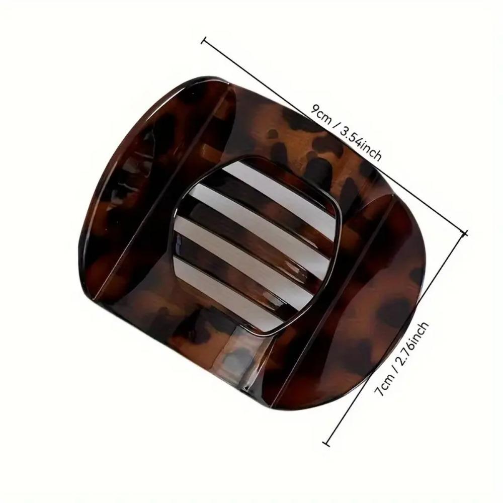 Bernsteinfarbenes Haarnadel-Set mit Leopardenmuster für Frauen, großes Haar-Accessoire, ästhetische geometrische Haarnadeln für Dutts