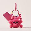 Fluffy Rabbit Fur Coal Ball Keychain & Bag Charm