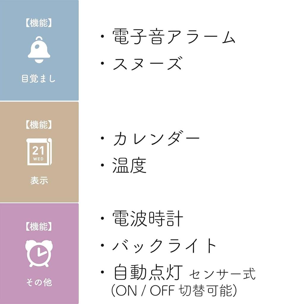 Landex Fitpal Light Alarm Clock, Radio-Controlled, White, Digital, Auto-On, Snooze Function, with Light, YT5279WH