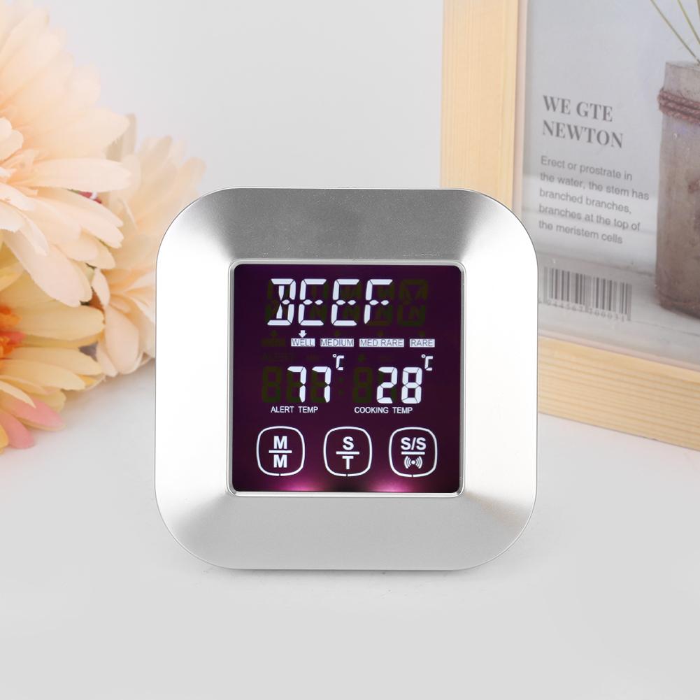 Küchen Kochen Digital Touchscreen Lebensmittel Fleisch Thermometer Timer Werkzeug mit Sonde