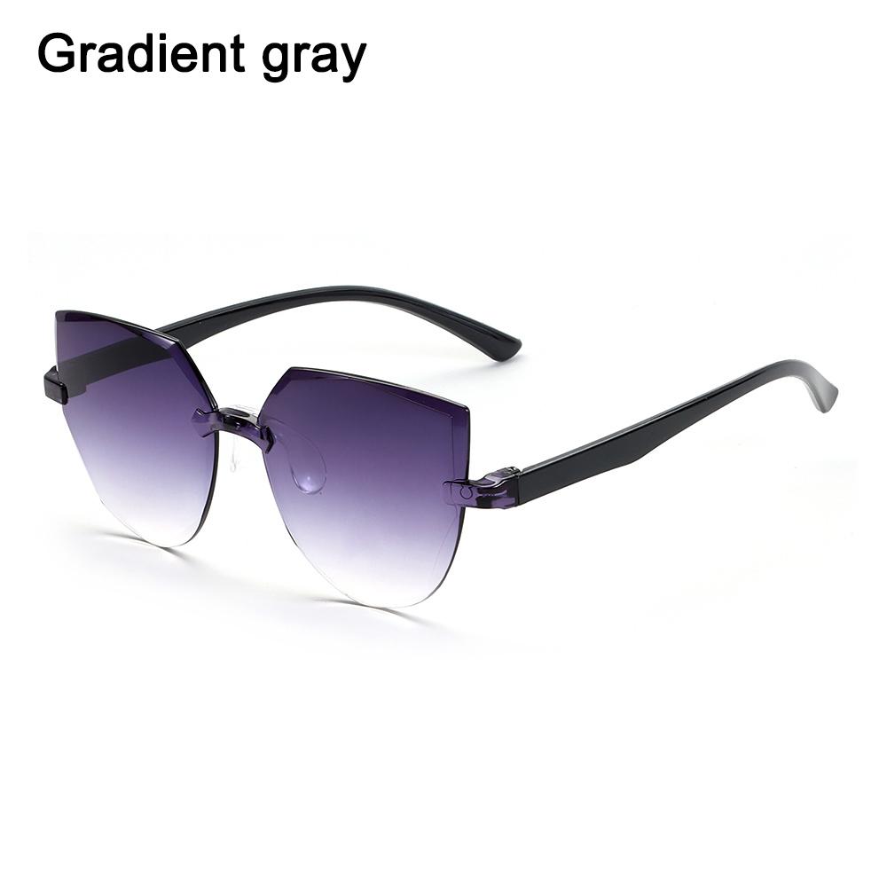 1pc UV400 Protection Square Rimless Sunglasses Women Tinted Frameless Eyewear Summer Vintage Transparent Gradient Sun Glasses
