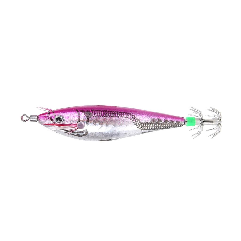 10cm High Quality Squid Fish Hook Lure Bait Parts Fishing Accessory(rose red)