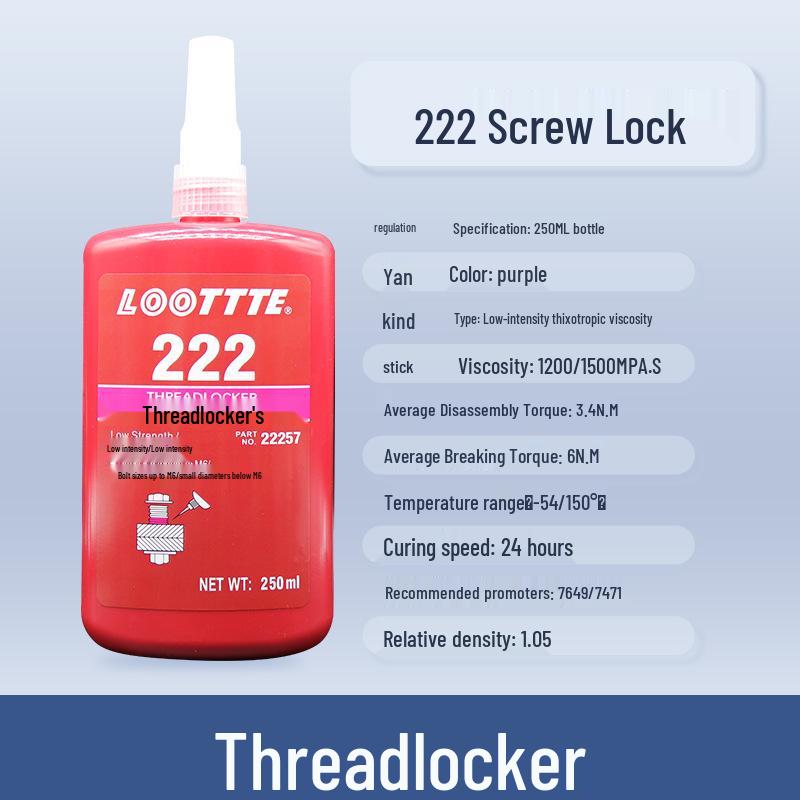 Anaerobic Thread Locking Sealant: 243, 222, 242, 262, 263, 271, 272, 277