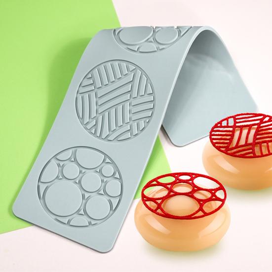 Baking Printing Mold Flexible Multi-Grid Non-Stick Heat Resistant Food Grade Silicone Cake Decorating Mold Kitchen Baking Accessory