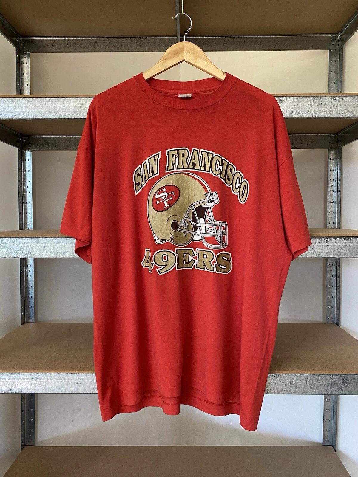 San Francisco 49ERS Vintage 90s NFL Red T-shirt Size 2XL 3XL
