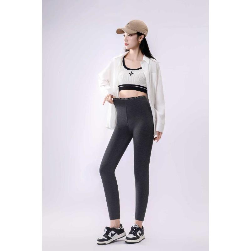 Autumn and Winter Cloud Pants Pure Cotton Shark Pants Seamless Yoga Pants Black Leggings Women's Outer Wear Nine-point Small Black Pants