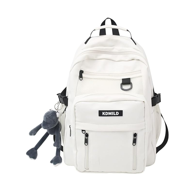 

[QuesLete.] backpack unisex rucksack waterproof large capacity laptop computer A4 size lightweight Less tiring bag casual backpack Commuting to school