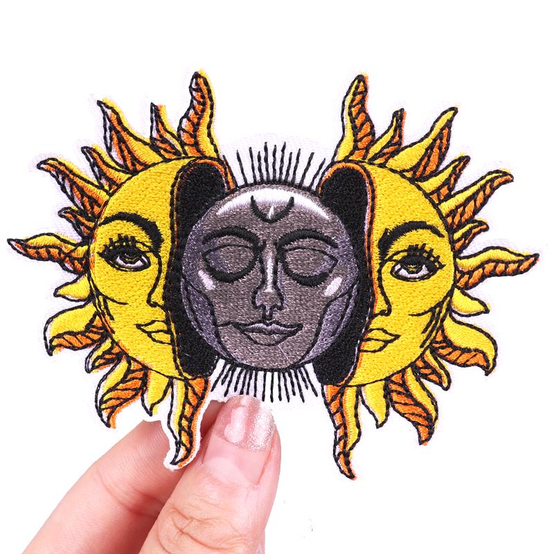 Regnbåge/BokstavsPatch Planet/UFO BroderiPatch Stryk på Patchar För Kläder Tecknad Broderad Patch På Kläder Strykning DIY
