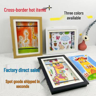 KidsArtFrame: A4 Magnetic Flip Photo Frame for Children's Artwork and Oil Painting Display