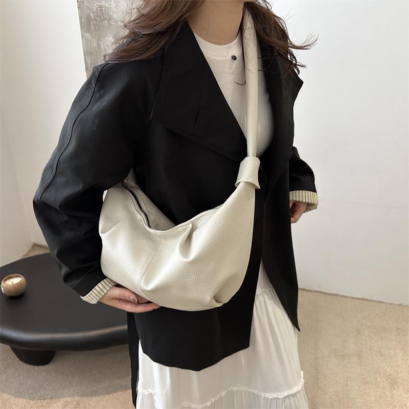 Dumpling Minimalist Modern Bag In Black White And Brown Perfect For Outfits Casual