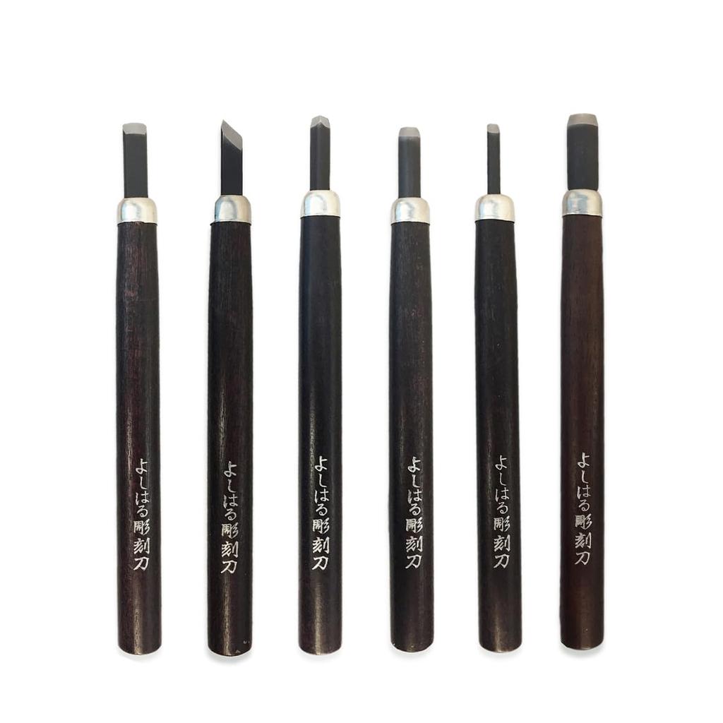 Yoshiharu Carving Polystyrene Case with Set of Knives, Barrel, Right-Handed, 6, HP-6