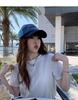 Women's Casual Minimalist Korean White Cotton Short-Sleeve Round Neck T-Shirt