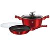 BERLINGER HAUS Metallic Burgundy Line BH-6779 3-piece pot set 24cm