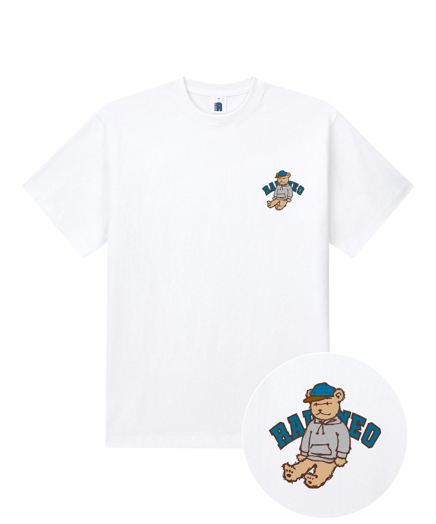 Radineo A Fluffy Bear White Short Sleeve T-Shirt Xl