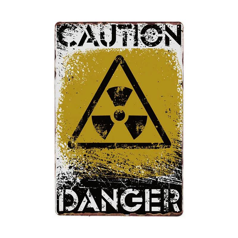 DORA Tin Sign Warning Area Metal Tin Sign UFO Vintage Wall Plaques Art Poster Decoration Painting Home Decor Xcm