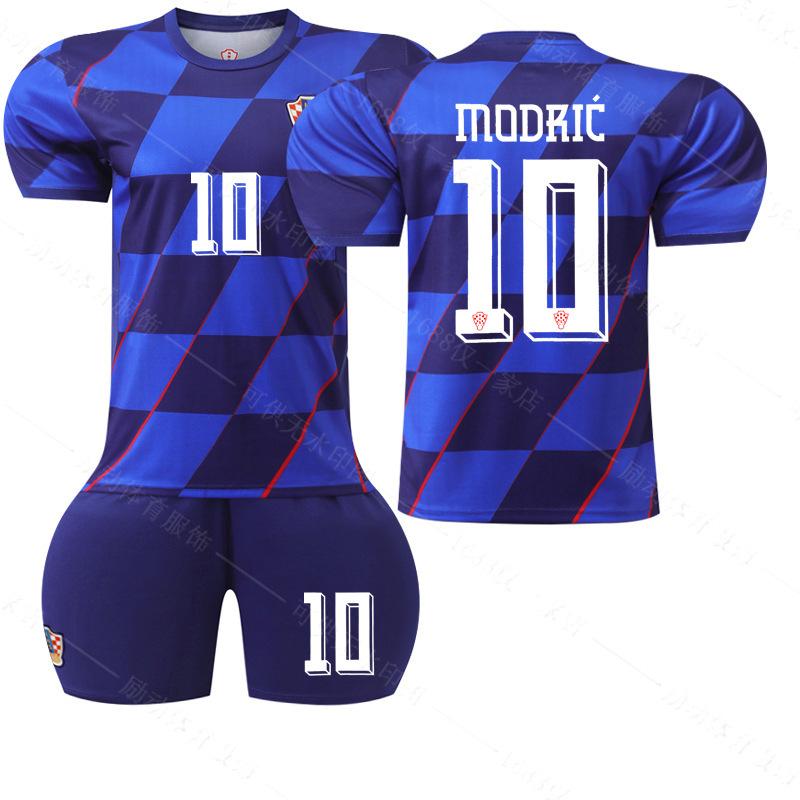 Football training jersey 2425 European Cup Croatia away football jersey No. 10 Modric national team ball #16