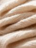 Women's Cable Knit Cashmere Sweater - 12-Gauge, Lychee Pattern, Half-High Neck, Fleece Lining, Twist Design, Wool Base Layer