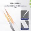 TS10-15 Anti-Static Stainless Steel Tweezers Precision Maintenance Pro Industrial Repair Curved Hand Tool Electronic Tweezers