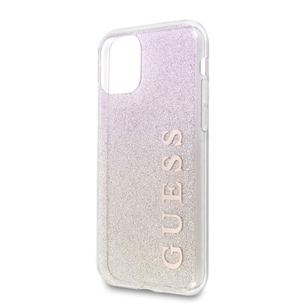 Guess Guhcn65Pcuglgpi Iphone 11 Pro Maxróżowo-Złoty/Gold Pink Hard Case Gradient Glitter