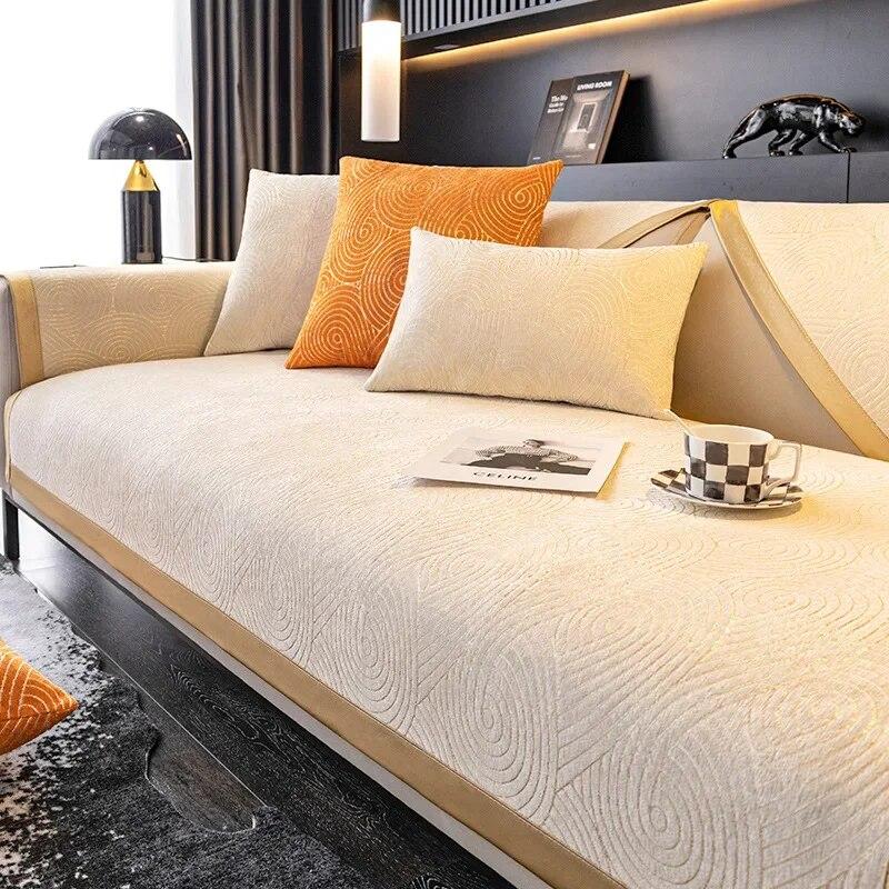 Sofa Cushion Four Seasons Universal Non-slip High-end Sofa Cover Nordic Simple Cushion Light Luxury Cover Cloth Towel