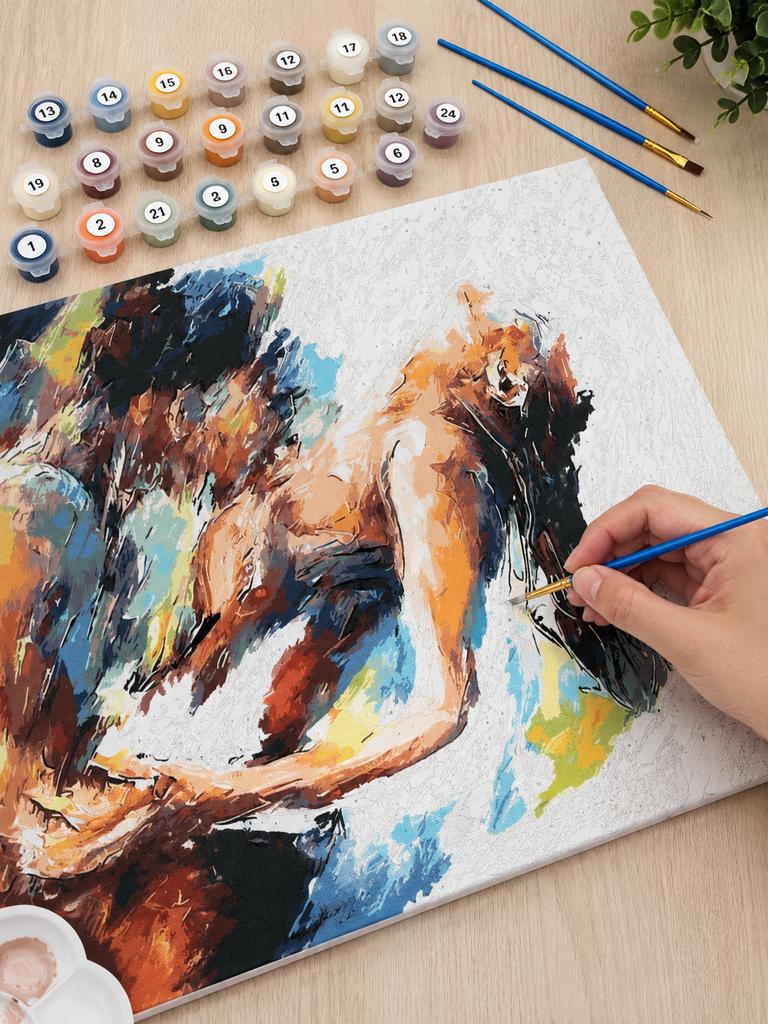 Painting By Numbers Pictures To Paint - Abstraction, Passion 50X40