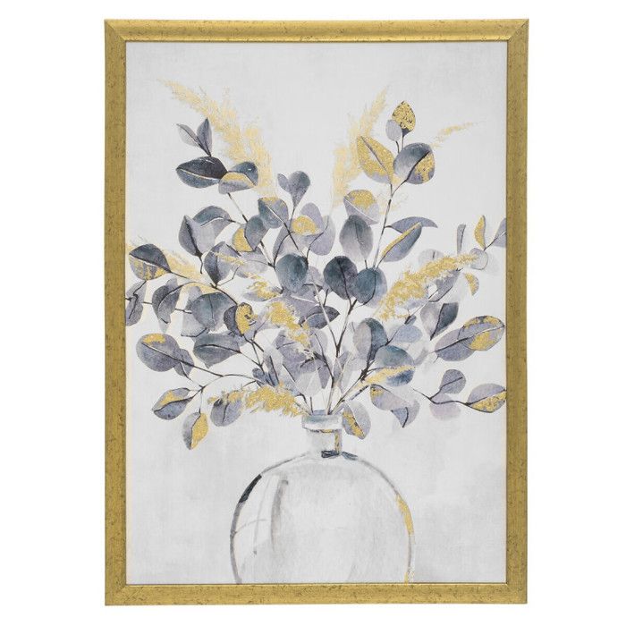 Toile imprimée et encadrée "Fleurs" 50 x 70 cm Atmosphera