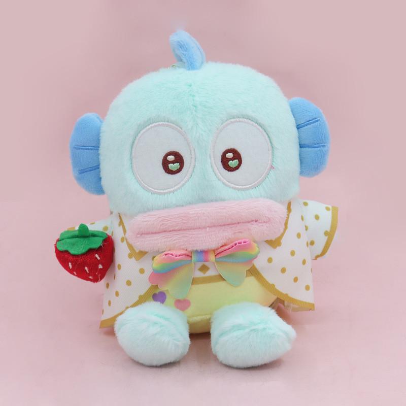 Sanrio Strawberry News Kuromi Plush Toy Bag Charm With Soft Short Pile For Kids
