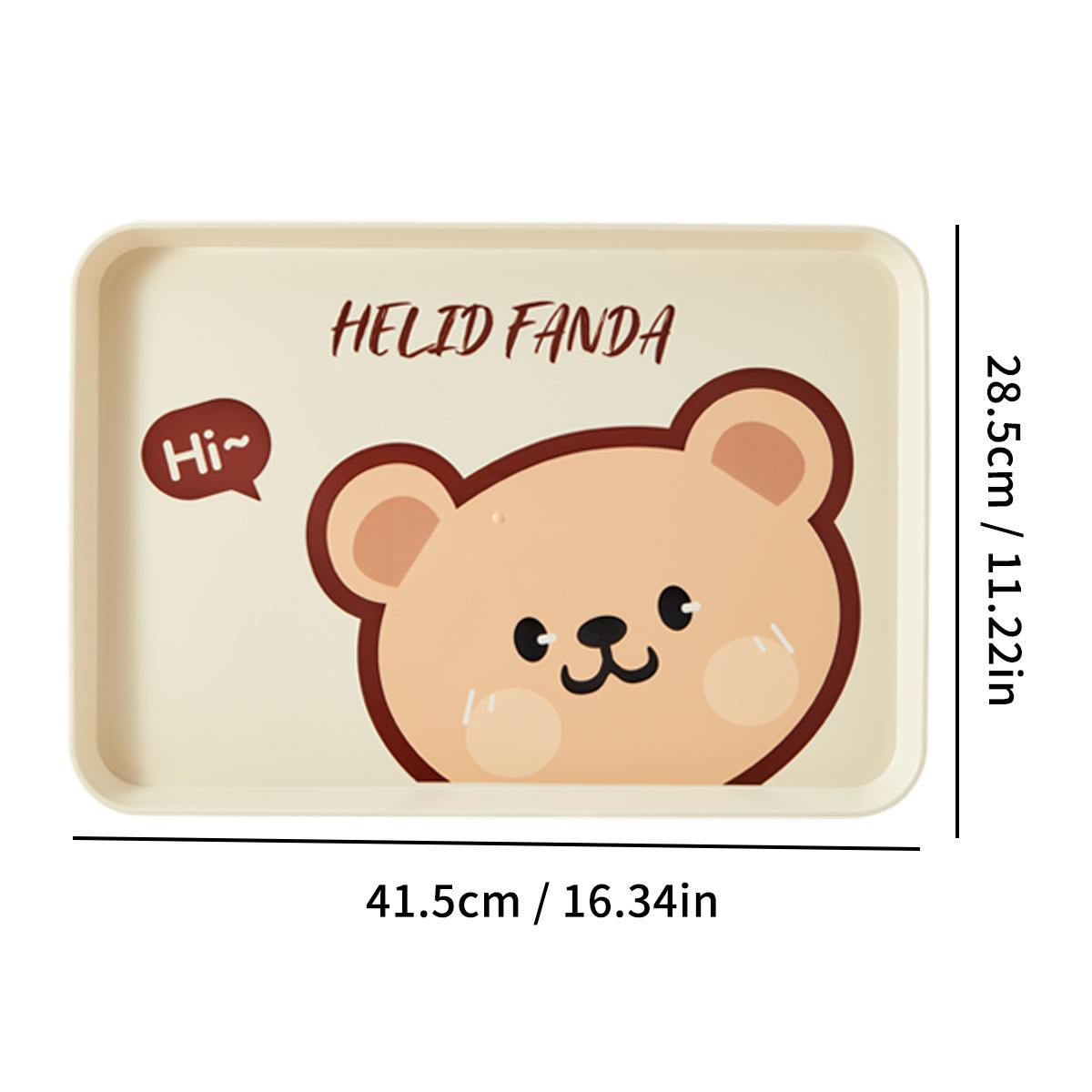 

Мультяшный поднос для завтрака Прямоугольный сервировочный поднос Многоразовый поднос для фруктов и десертов Многофункциональное кухонное сервировочное блюдо