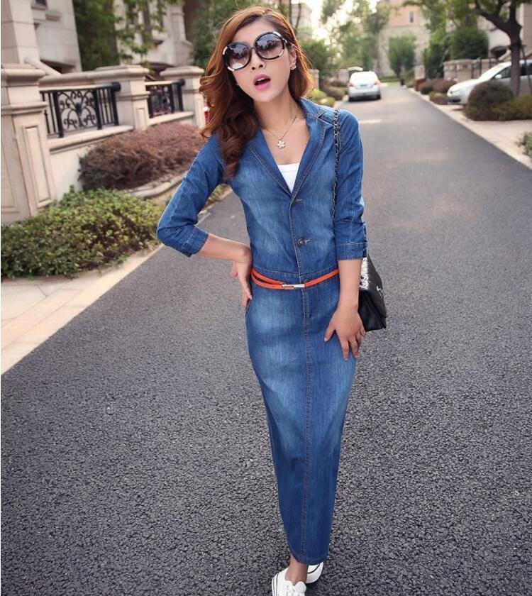 Buy Jeans Coat Half Sleeve Wasp-waisted 