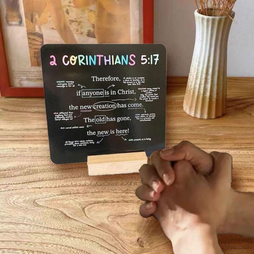 52 Cards Scripture Cards With Stand Every Week Bible Memory Verse Cards Set Portable Catholic Prayer Card Christian Bible Gifts