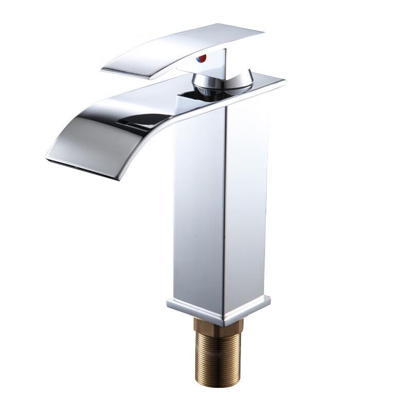 Modern Black Waterfall Basin Faucet