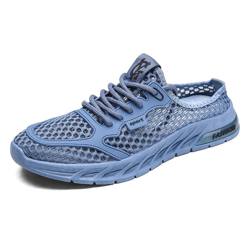 Fashion Outdoor Men Baotou Half Slippers Summer Mesh Breathable Casual Shoes Loafers Fashion Comfortable Tenis Sneakers Chaussures Femme