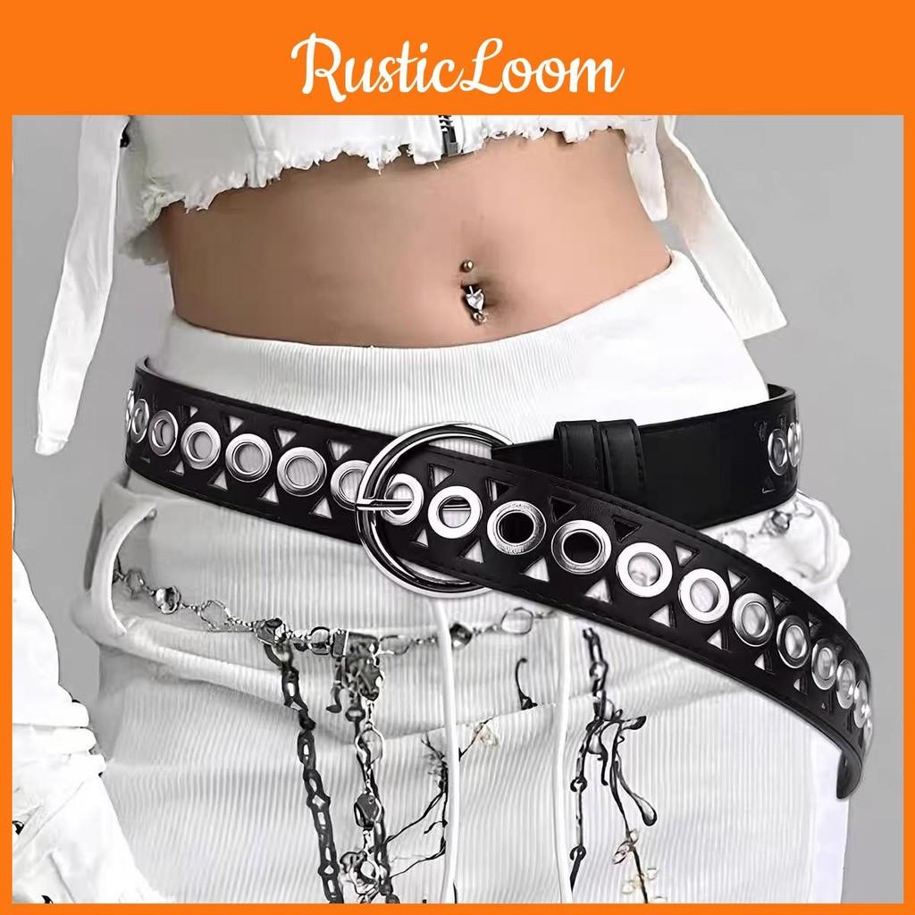 Retro Metal Inspired Buckle Belt With Hollow Out Design Fashionable Outfits