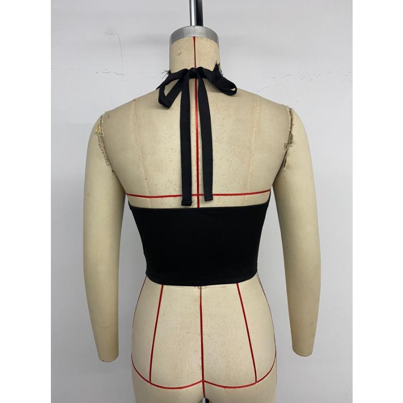 Women's Party Nightclub Dating Sexy Slim Lace Solid Neck Tank Top