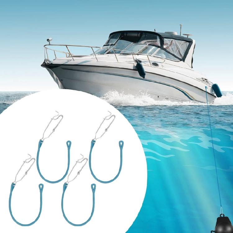 4Pcs Deep Sea Trolling Fishing Pin Buffer Fast Fishing Clip Replacement Fishing Hook Lures Connector with Shock Cord