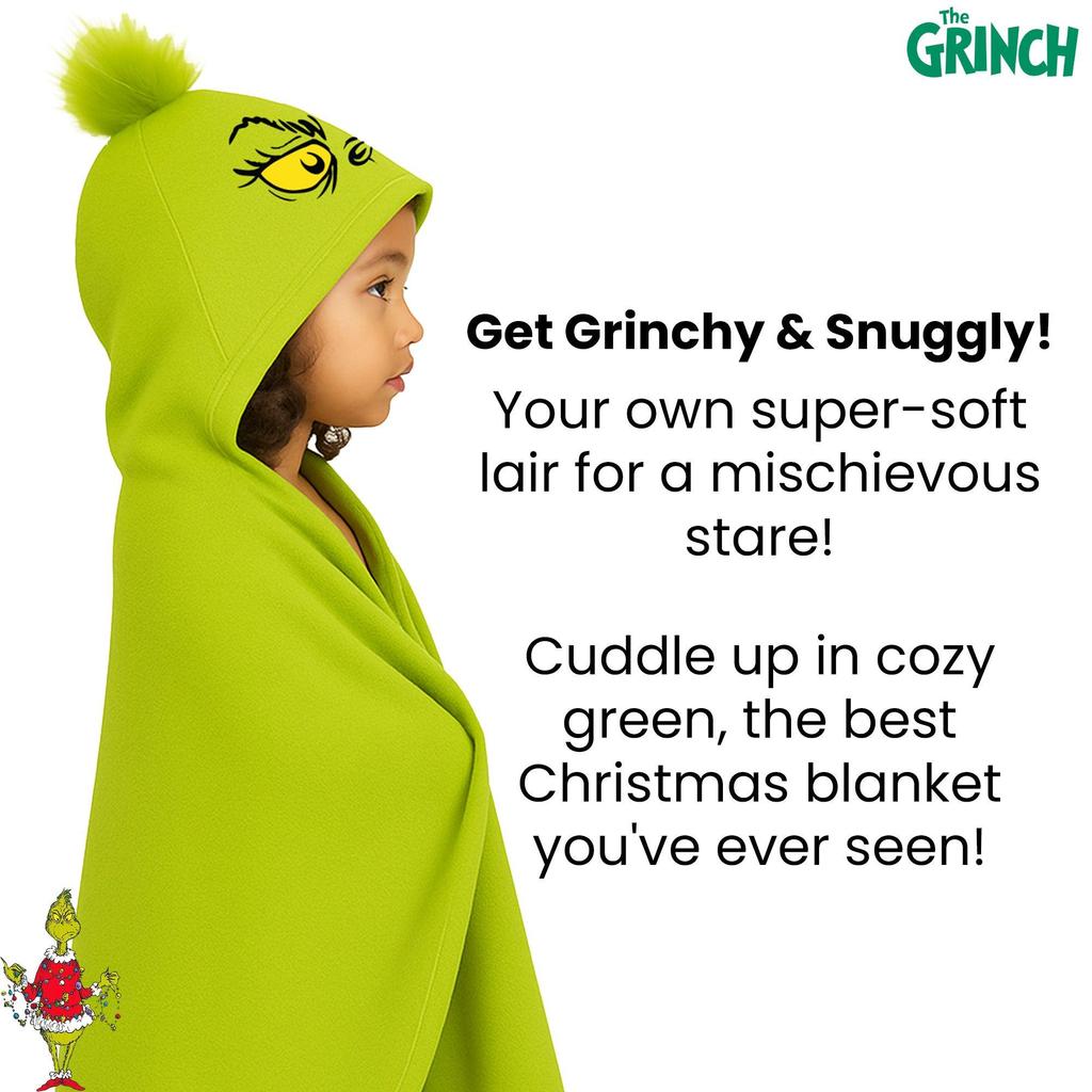 The Grinch Childrens/Kids Wrap Blanket Hoodie