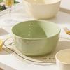 Cream Style 8 Inch Large Soup Bowl Home New Large Ceramic Instant Noodle Bowl Drinking Soup Underglaze Color Large Bowl Soup Bowl