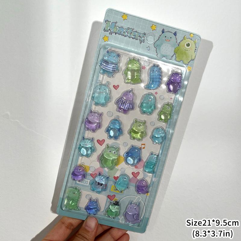 Cartoon 3D Relief Siegel Aufkleber Süßigkeiten Tropfen Gelee Aufkleber Kinder Pop DIY Sammelalbum Tausch Aufkleber Kinder Beste Geburtstagsgeschenke