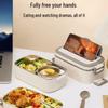 TAFUCO 316L Stainless Steel 2-Layer Divided Lunch Box