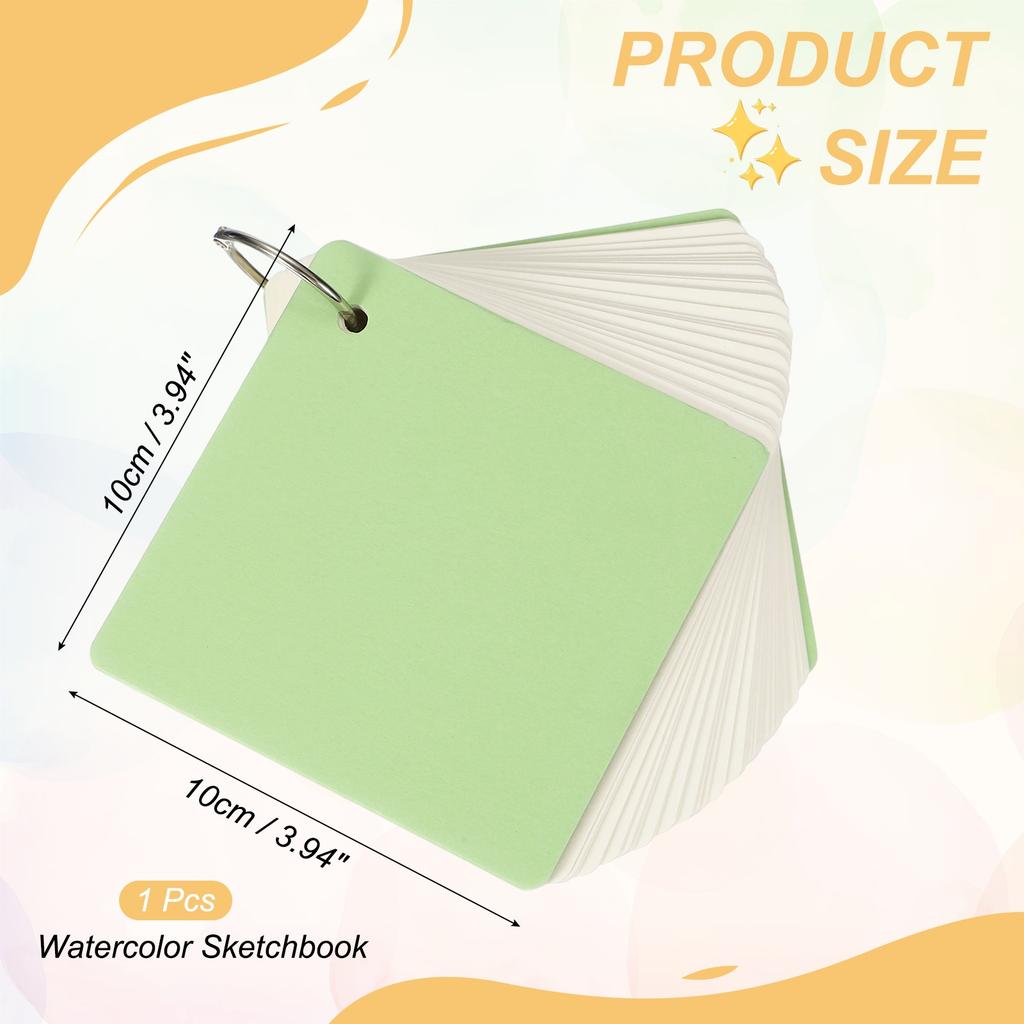 1/2Pcs Loose Leaf Hardcover Pocket Watercolor Sketchbook 230GSM Blank Travel Journal Sketch Book for Writing Drawing Painting