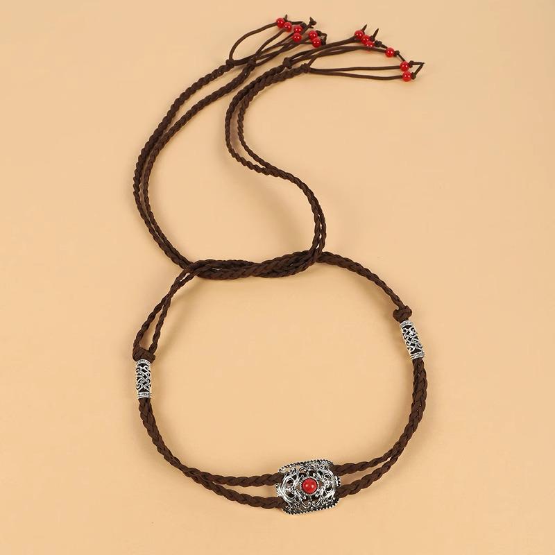 Mongolian Tibetan Tassel Hair Tie & Headband - Ethnic Style for Men & Women