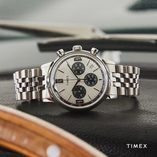 Timex Men's Marlin 40mm Watch, Stainless Steel/Silver Tone/Stainless Steel. One Size, Marlin 40mm.