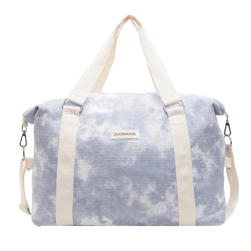 

Дорожная сумка для коротких расстояний, женская легкая сумка для выездного багажа, вельветовая сумка для хранения вещей синий