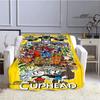 Cuphead Anime Printed Blankets Children's Warm Beautiful Blankets Flannel Soft and Comfortable Blanket Home Travel Birthday Gift