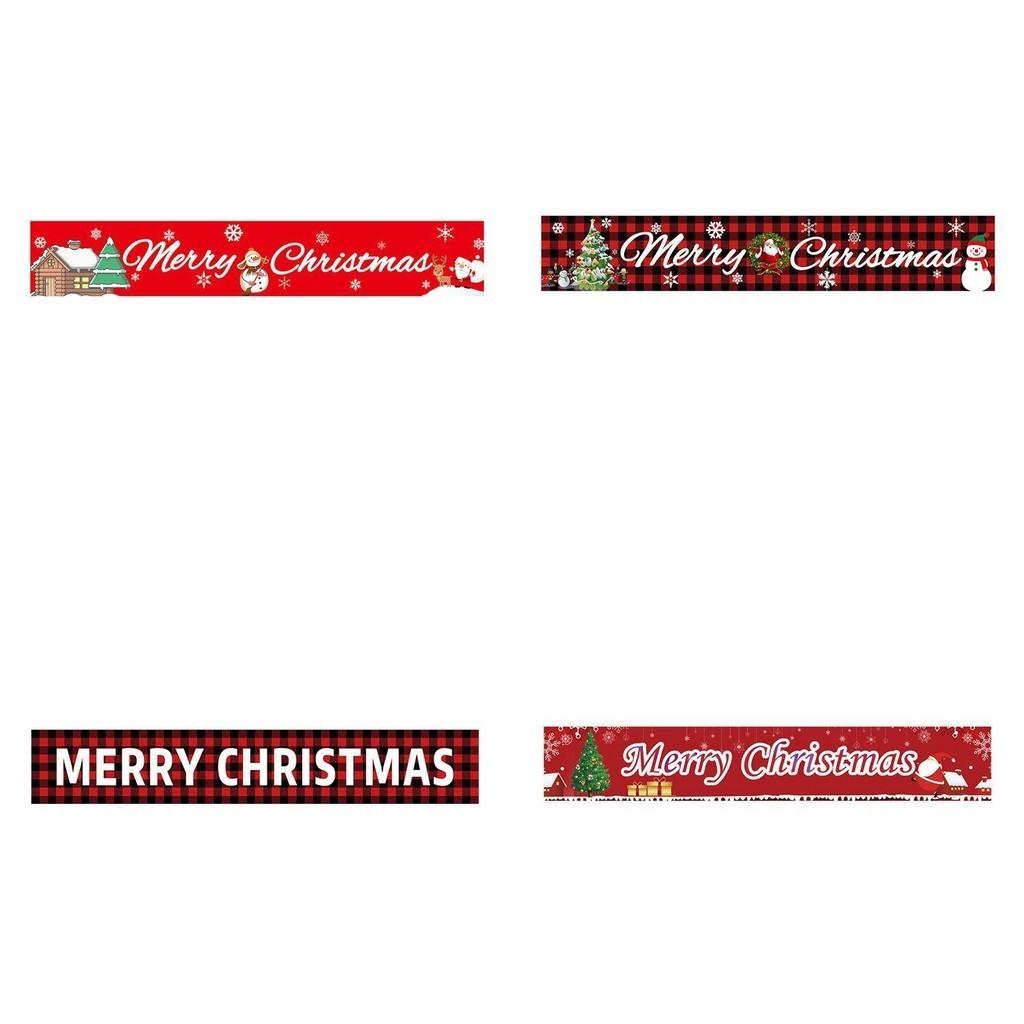 Vibrant Christmas Flags For Festive Decoration Square Shaped Polyester Banners