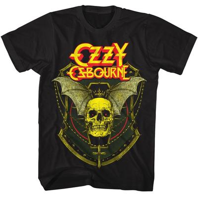 Ozzy Osbourne Gekrönter Schädel Geflügeltes Musik-Shirt
