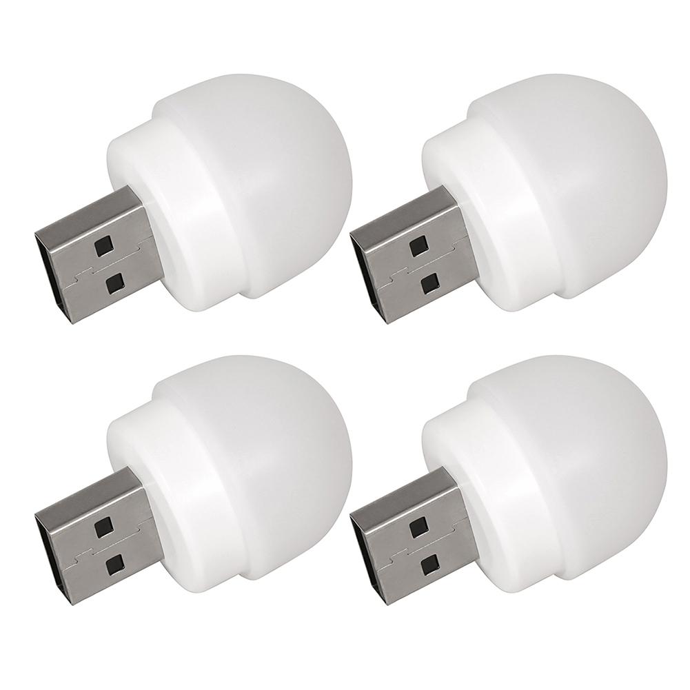 

USB Штекер лампы Компьютер Мобильная зарядка питания USB Ночной свет (4шт-Белый)