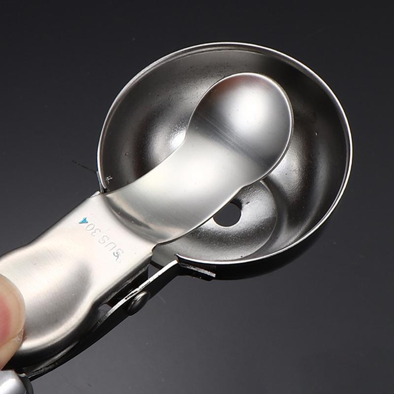 Stainless Steel Dua Purpose Ice Cream Scoop Ice Cream Scooper Multifunctional Fruit Scoop For Desserts Cupcakes Kitchen Gadgets